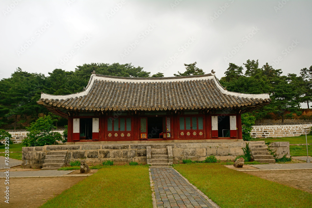 Traditional building, Kaesong, North-Korea