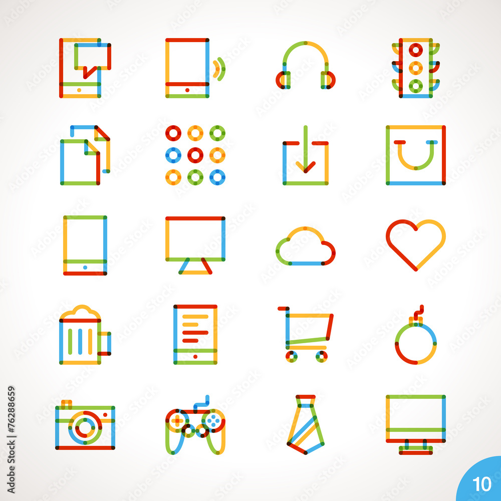 Vector Highlighter Line Icons for any purpose Set 10 Vector Highlighter Line Icons for any purpose Set 10