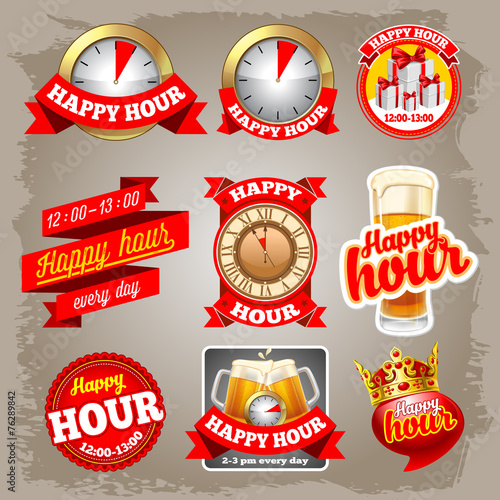 Happy hour labels