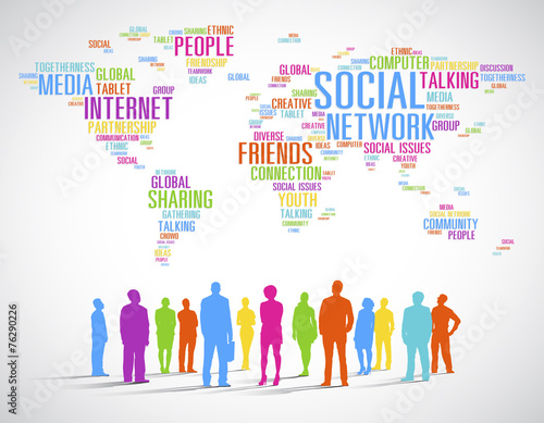 Business Determination Social Network Internet Media Concept