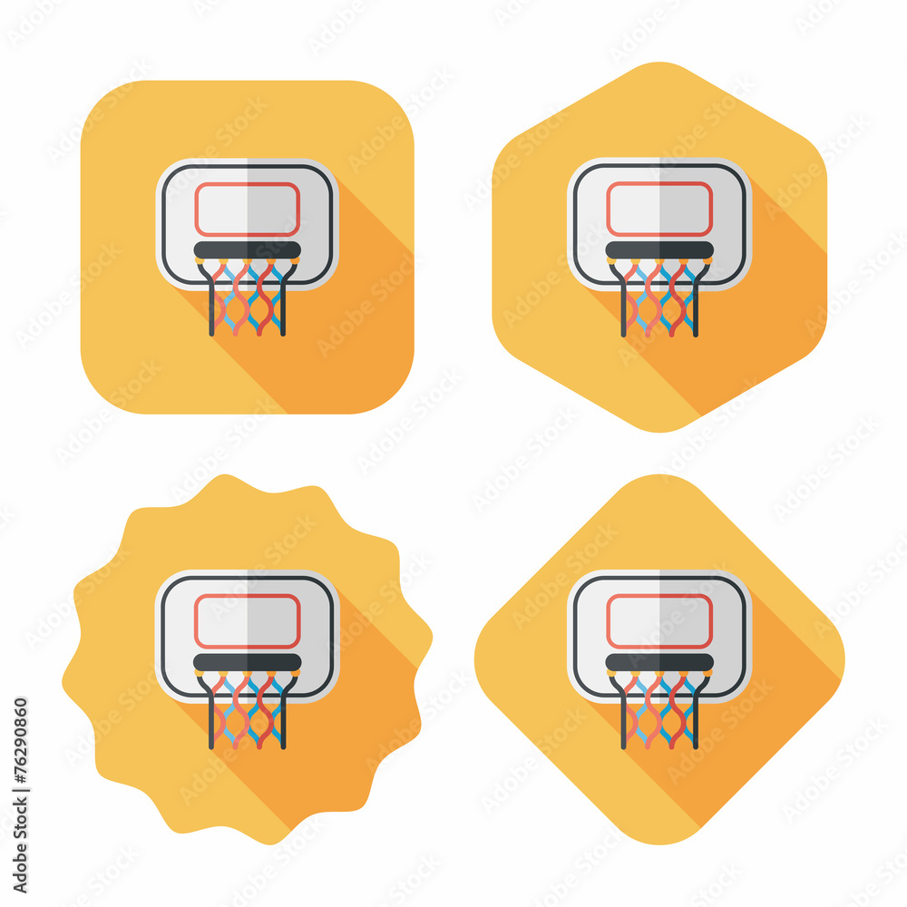 Basketball flat icon with long shadow,eps10 Basketball flat icon with long shadow,eps10