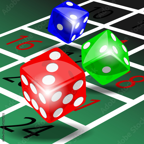 Colored dice