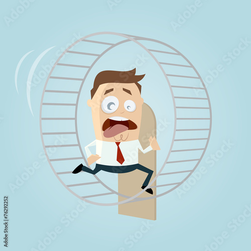 hamsterrad laufen stress business mann