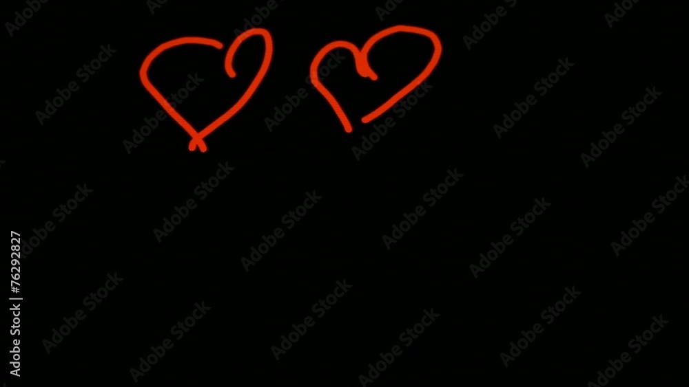 heart on the black screen of a smartphone heart on the black screen of a smartphone