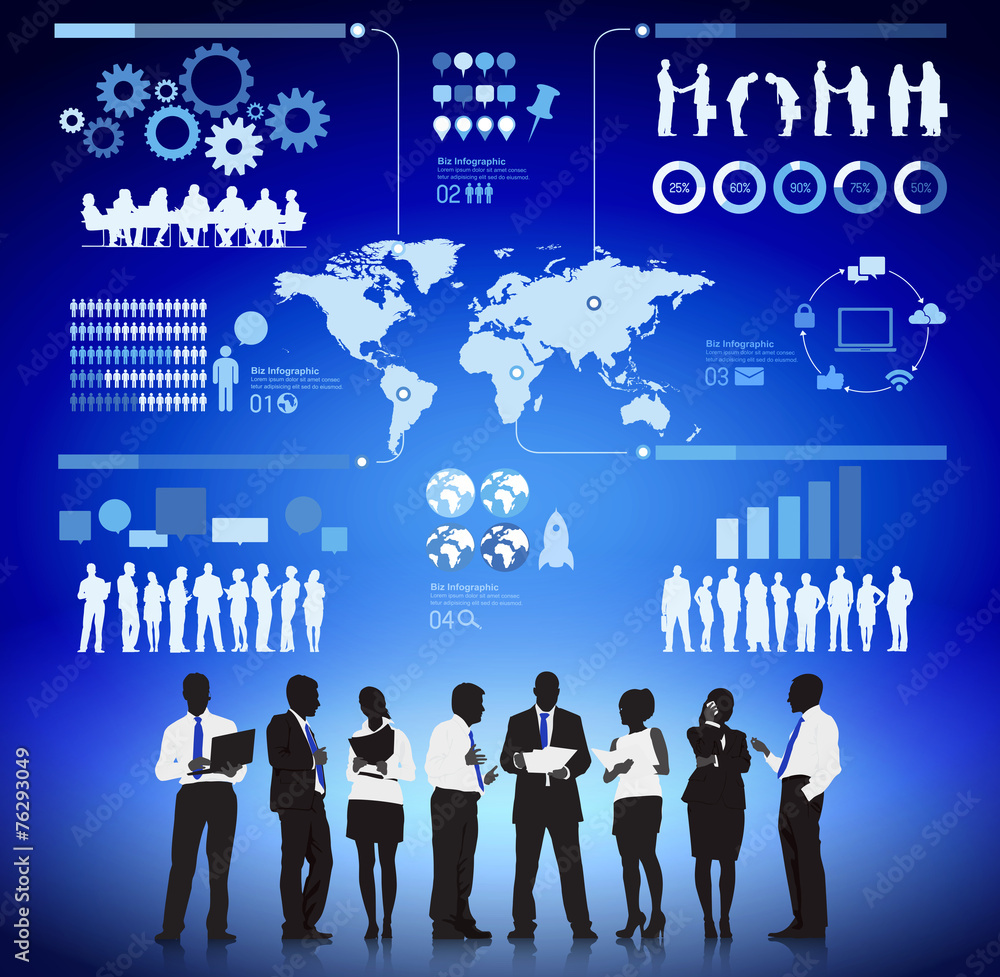 Business Graphs Chart Team Collaboration Concept