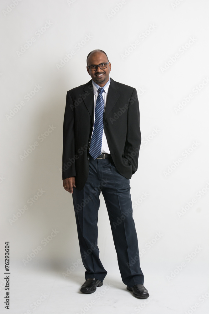 Indian business man smiling on formal wear full body Indian business man smiling on formal wear full body