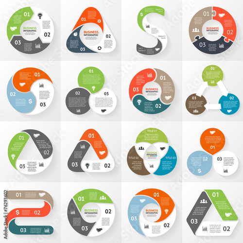 Business circle infographic, diagram with options