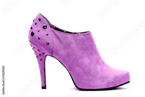 Womens Studded High Heels on White Background