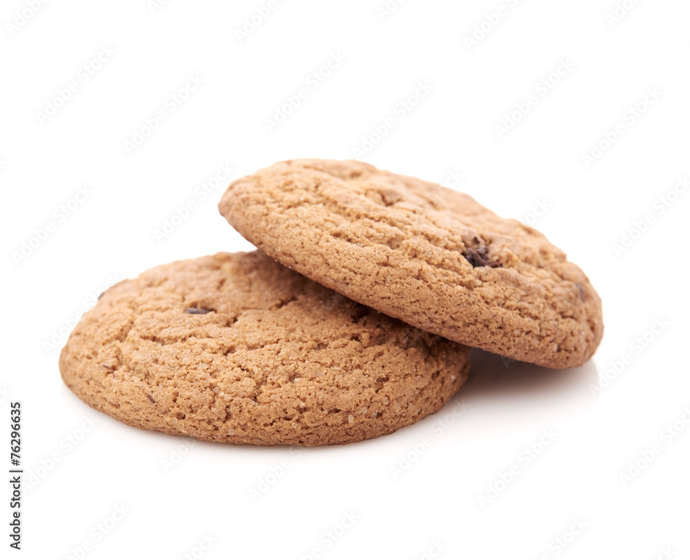 oat cookies on white background oat cookies on white background