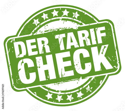 Der Tarif Check - Stempel grün