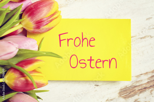 happy easter greeting card - german