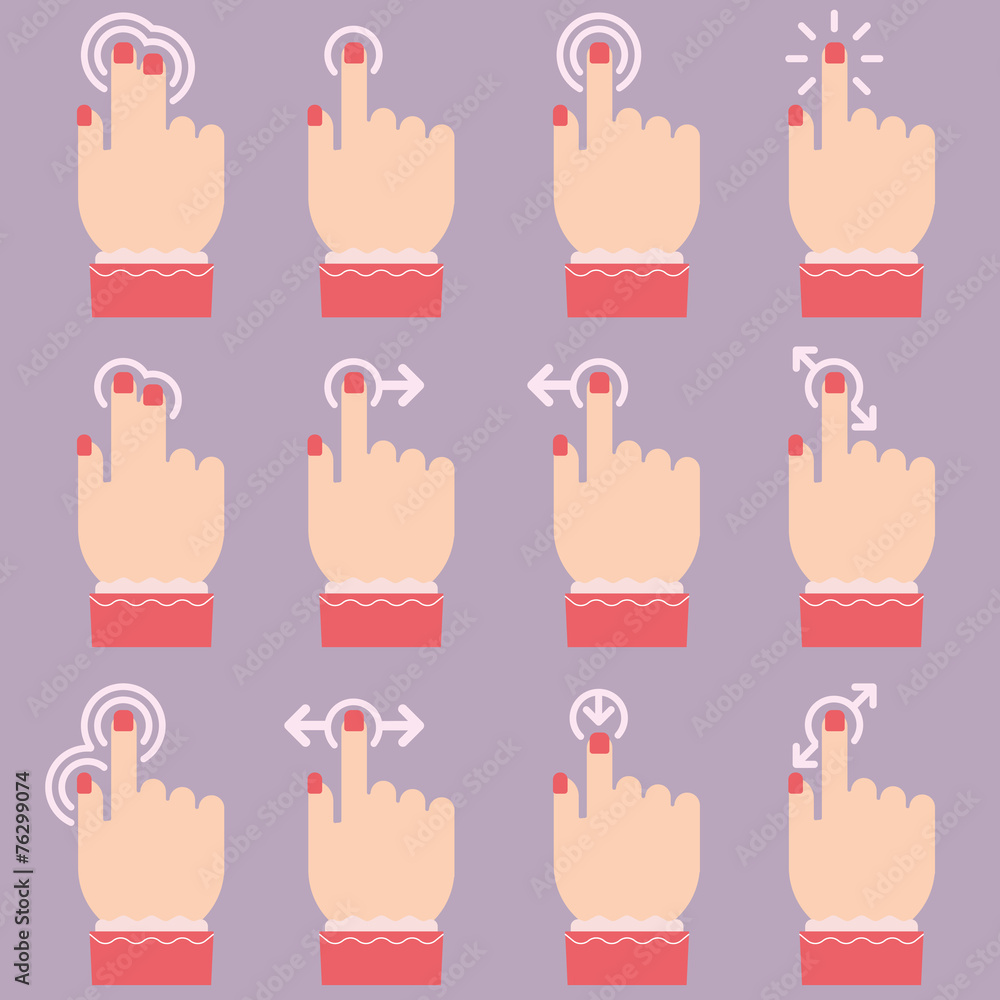 Fototapeta premium Touch icons