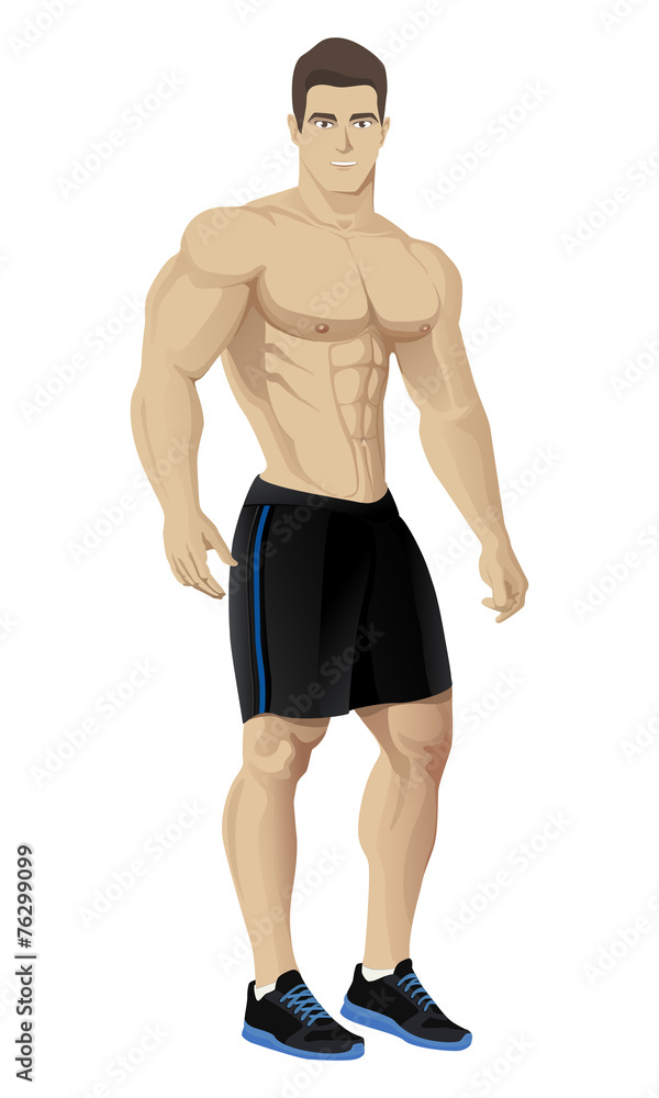 Obraz premium Muscle man , bodybuilder.