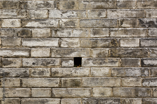 Canvas Print Old stone block wall texture