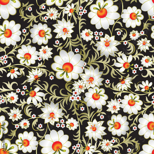 abstract seamless floral ornament