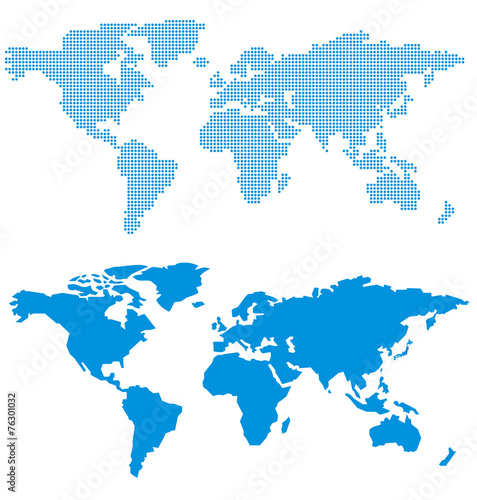 World map of dots Vector