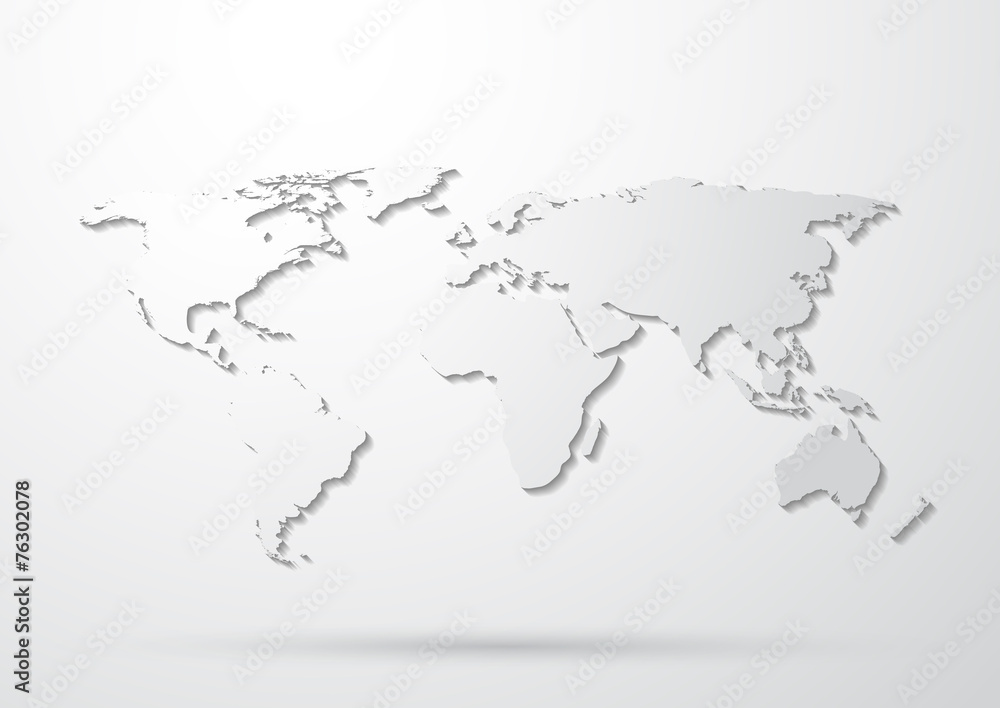 Gray World Map