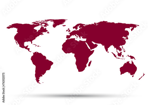 World Map on a white background