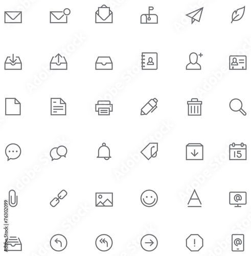 Email icon set