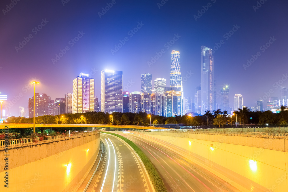 modern city skyline background