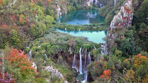 Plitvice Lakes Landscape in Croatia photo