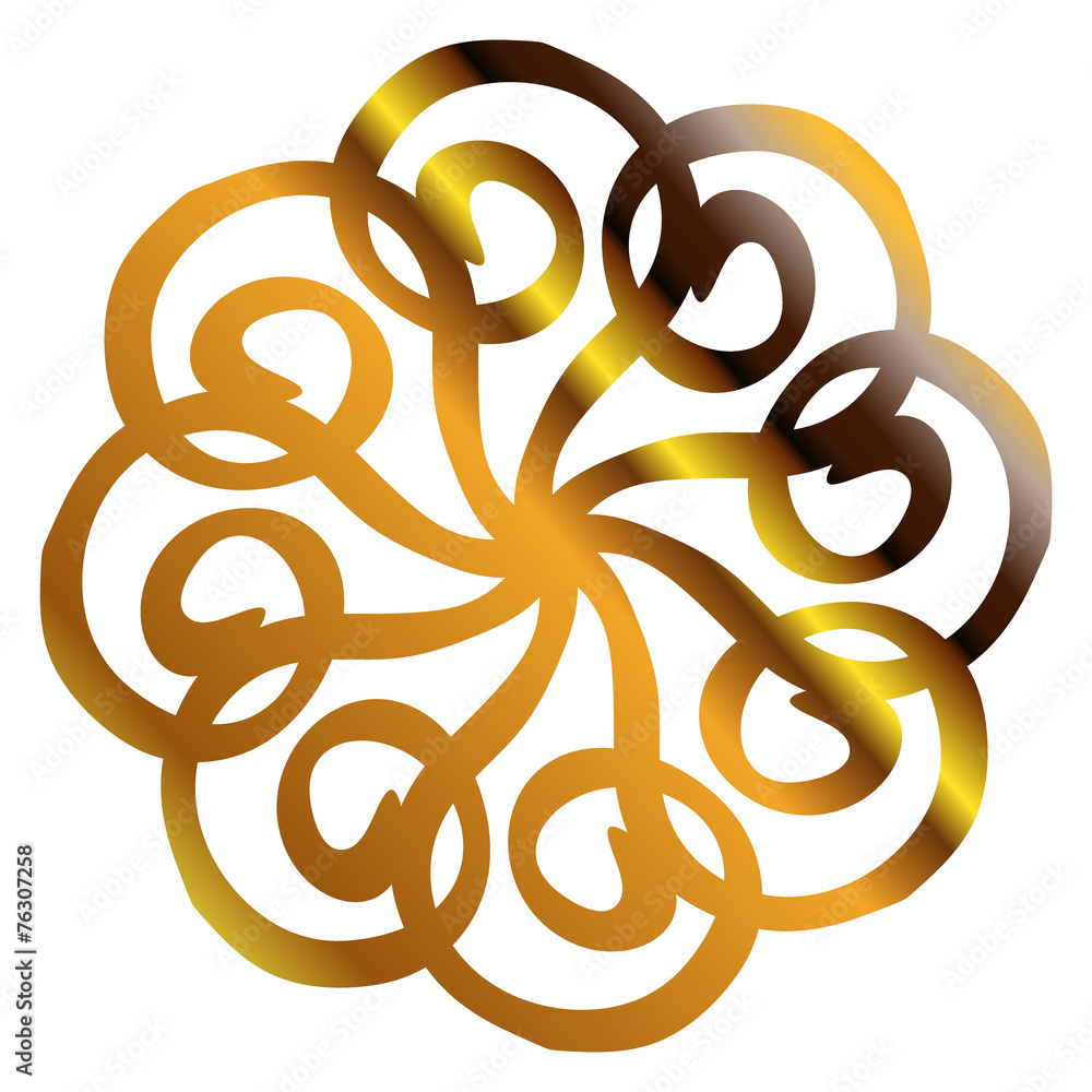 Fototapeta premium goldene Mandala Form...