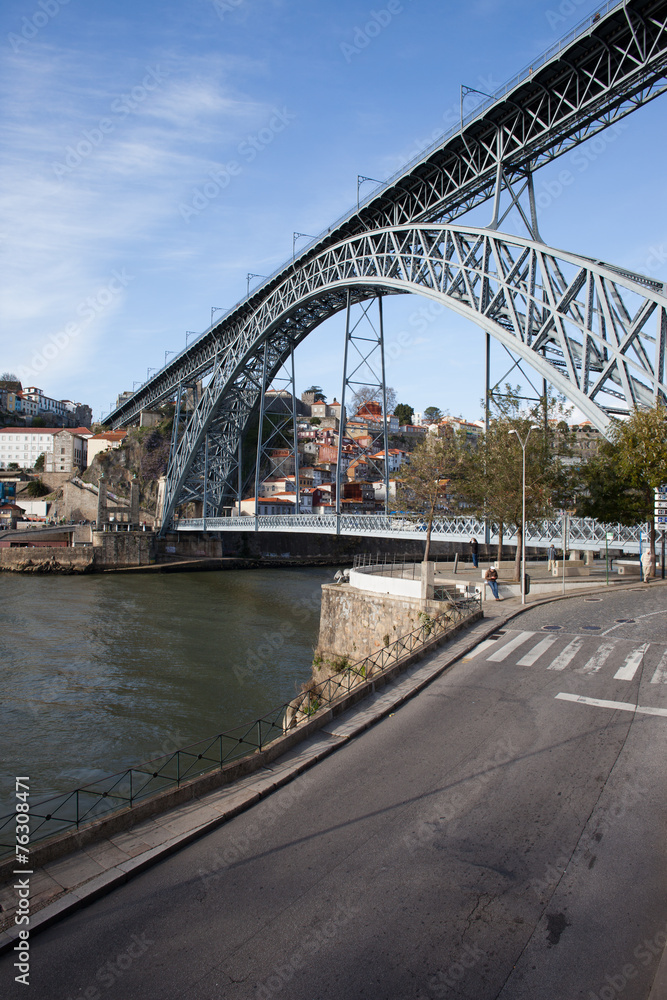 Dom Luis I Bridge over Douro River in Porto
