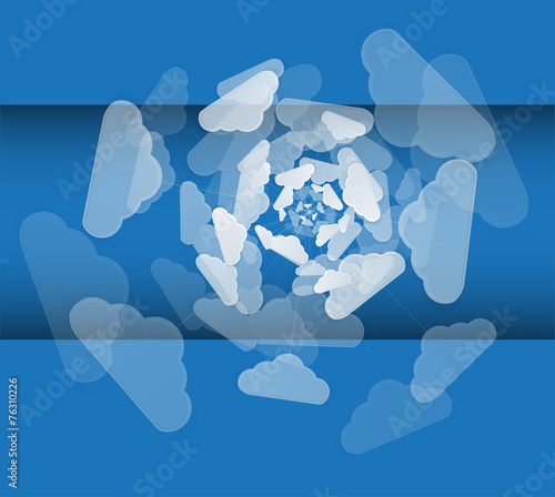 Integration technology with nature, sky. Best ideas for Business