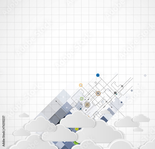 Integration technology with nature, sky. Best ideas for Business