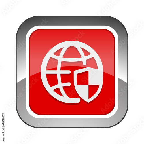 Chrome Square Button