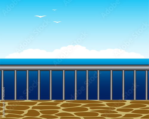 Platform with type on sea