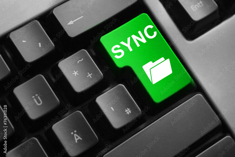 keyboard green button sync folder symbol keyboard green button sync folder symbol
