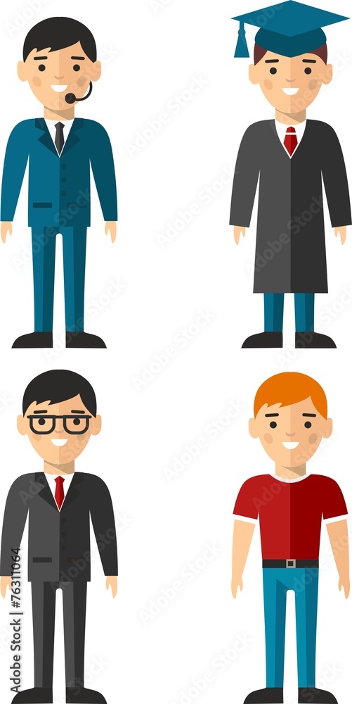 Set of people icons. Occupation avatars in colorful style. Set of people icons. Occupation avatars in colorful style.