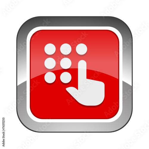 Chrome Square Button 