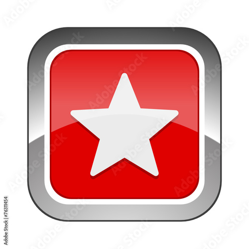 Chrome Square Button 