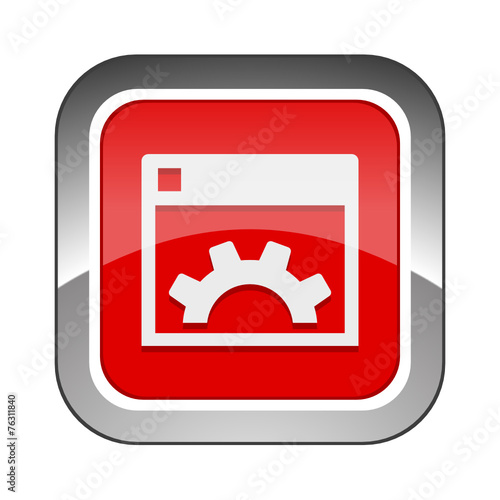 Chrome Square Button 