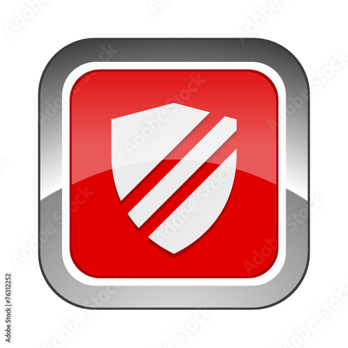 Chrome Square Button 