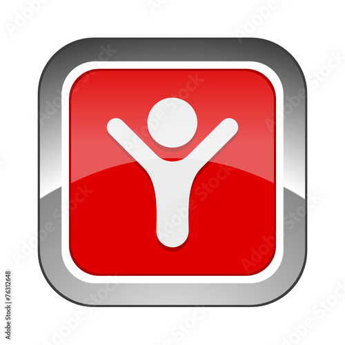 Chrome Square Button 