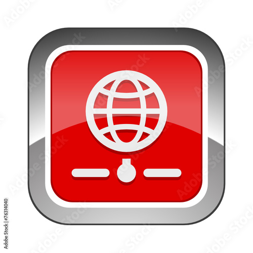 Chrome Square Button