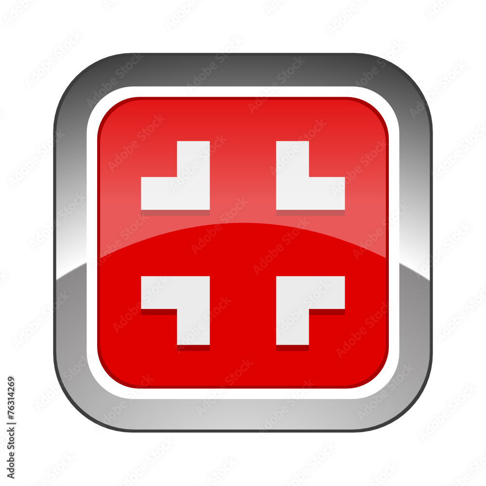 Chrome Square Button Chrome Square Button