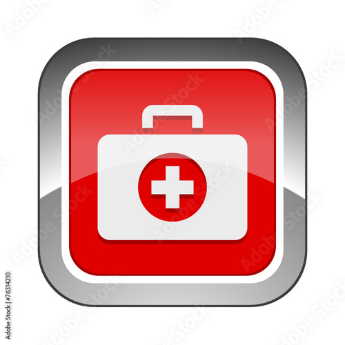 Chrome Square Button