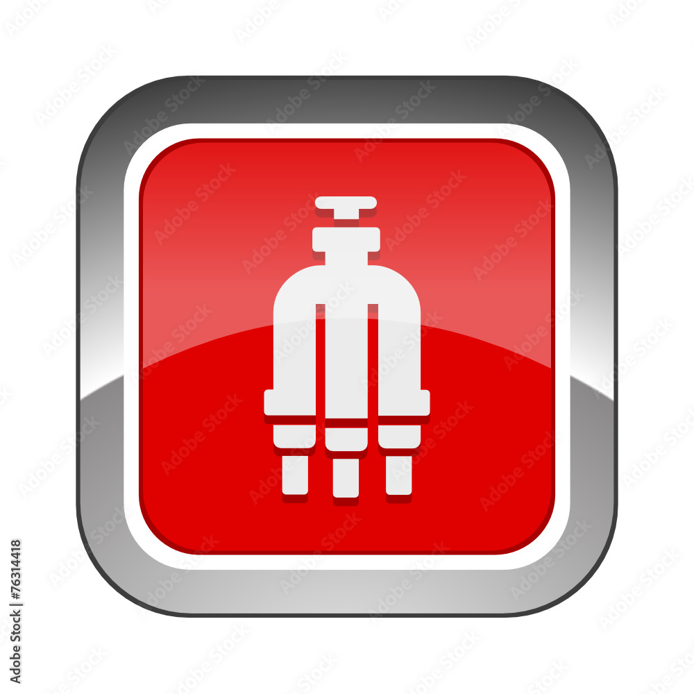 Chrome Square Button Chrome Square Button