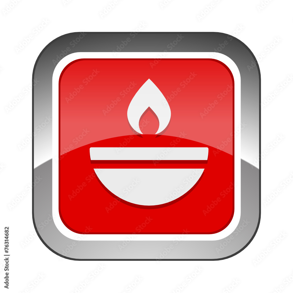 Chrome Square Button