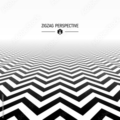 Zigzag pattern in perspective