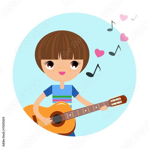 The boy with the guitar