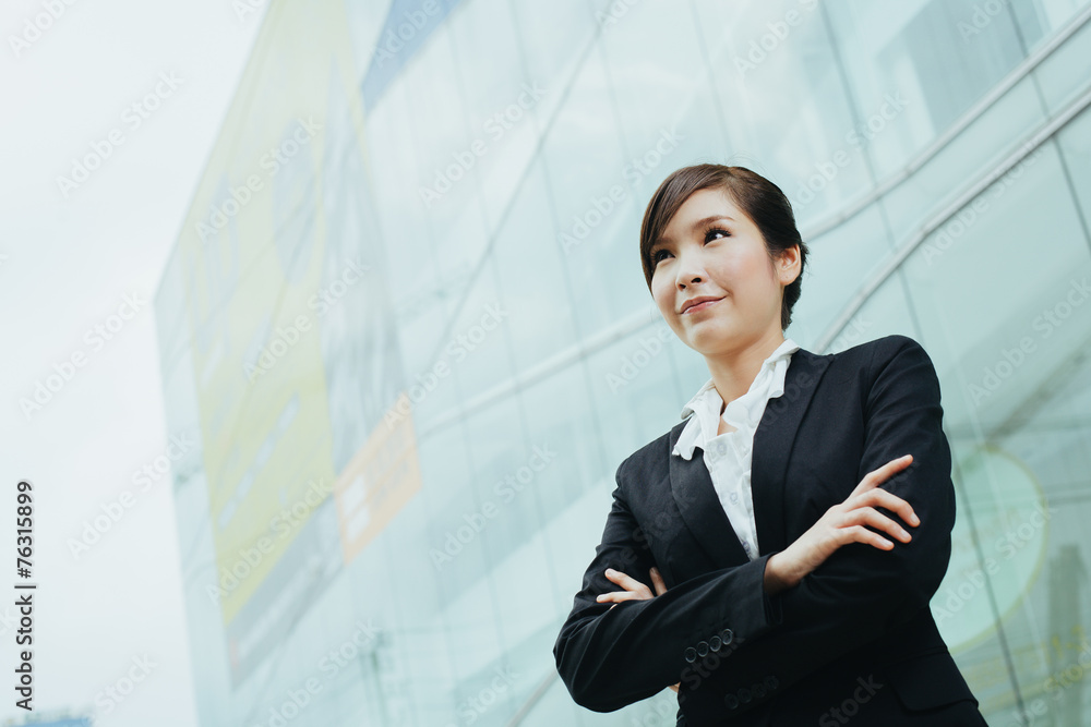 Young beautiful asian businesswoman