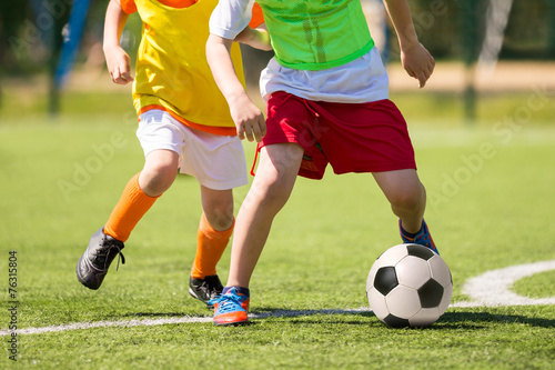Football match for children. Training football soccer game © matimix
