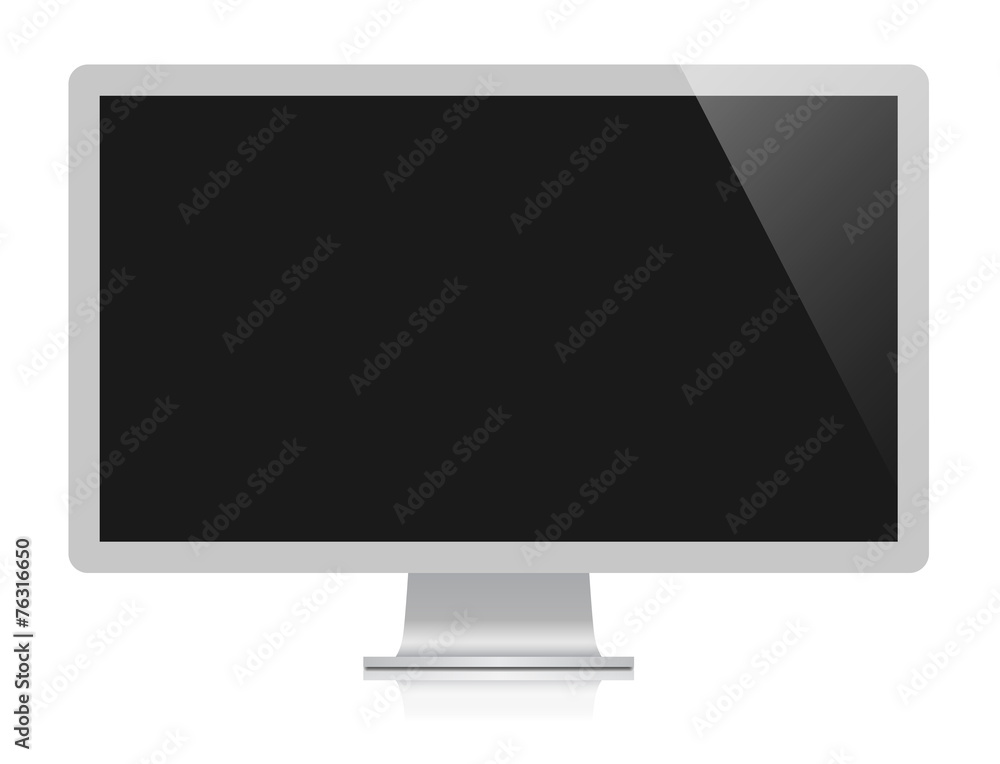 vector computer monitor isolated on white vector computer monitor isolated on white