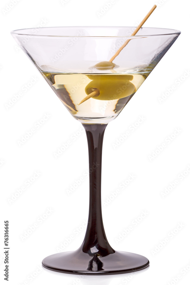 Martini glass and cocktail