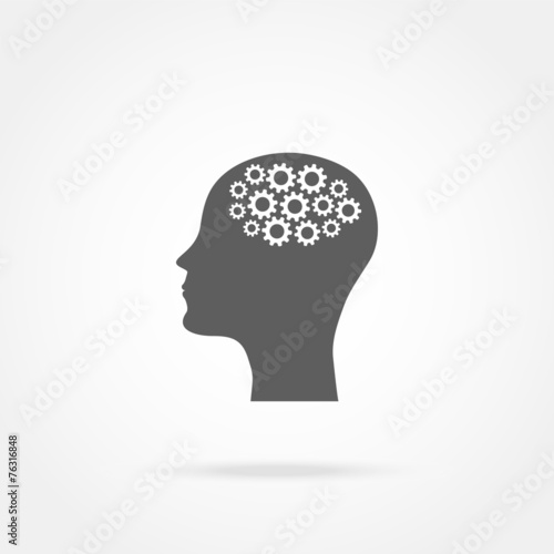 head of a man with a mechanism icon